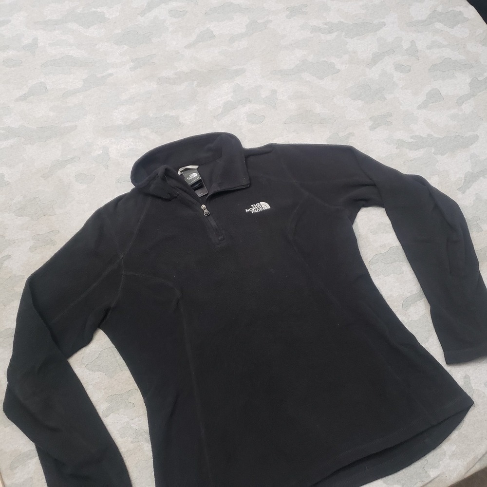 The North Face Sweatshirt Womens Small Fleece‎ Black Long Sleeve Outdoors